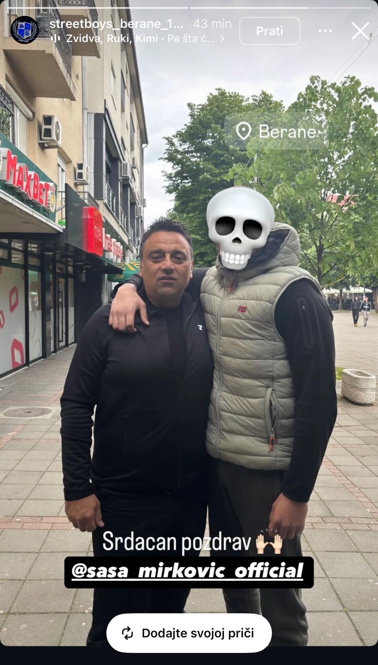 Saša Mirković , Velibor Popović Pop foto:instagram:streetboysberane1994