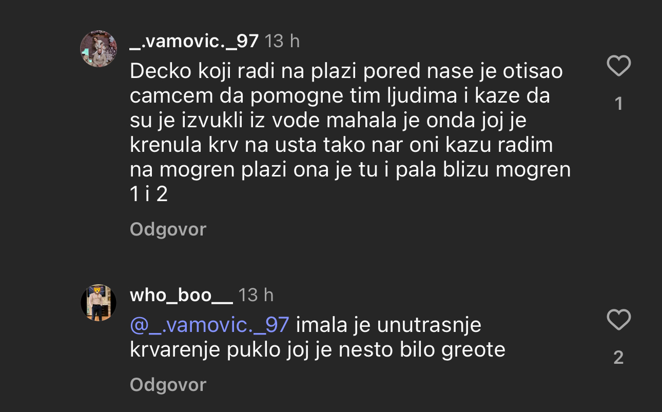 „MAHALA JE RUKAMA, PA JOJ JE KRENULA KRV NA USTA“ Isplivali novi detalji: Evo šta se dogodilo u trenutku PADA U MORE