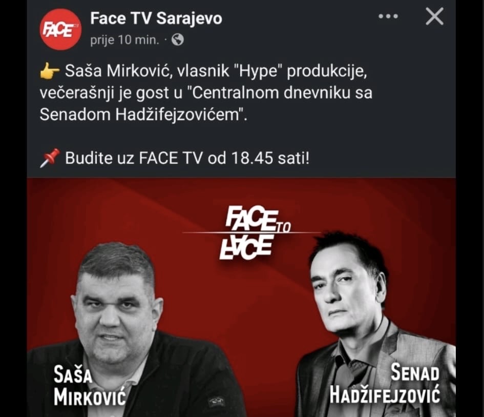 Prvi put nakon pokušaja Saša Mirković foto:Facetv:Facebook printscreen
