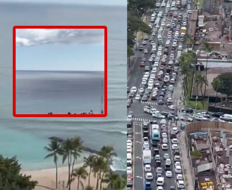 PANIKA NA HAVAJIMA – LJUDI ZAGLAVLJENI U SAOBRAĆAJU DOK SE CUNAMI PRIBLIŽAVA (VIDEO)