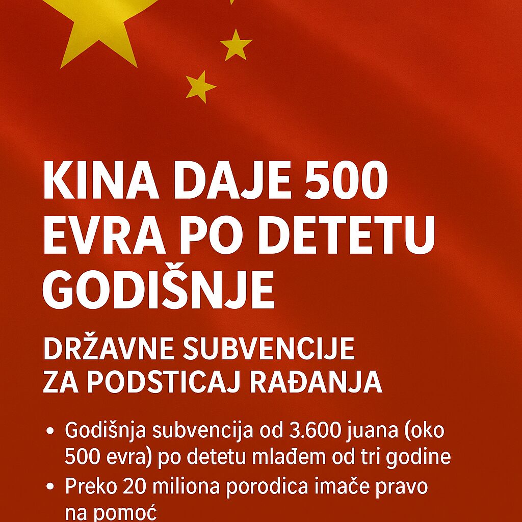 KINA DAJE 500€ PO DETETU: Državne subvencije za podsticaj rađanja