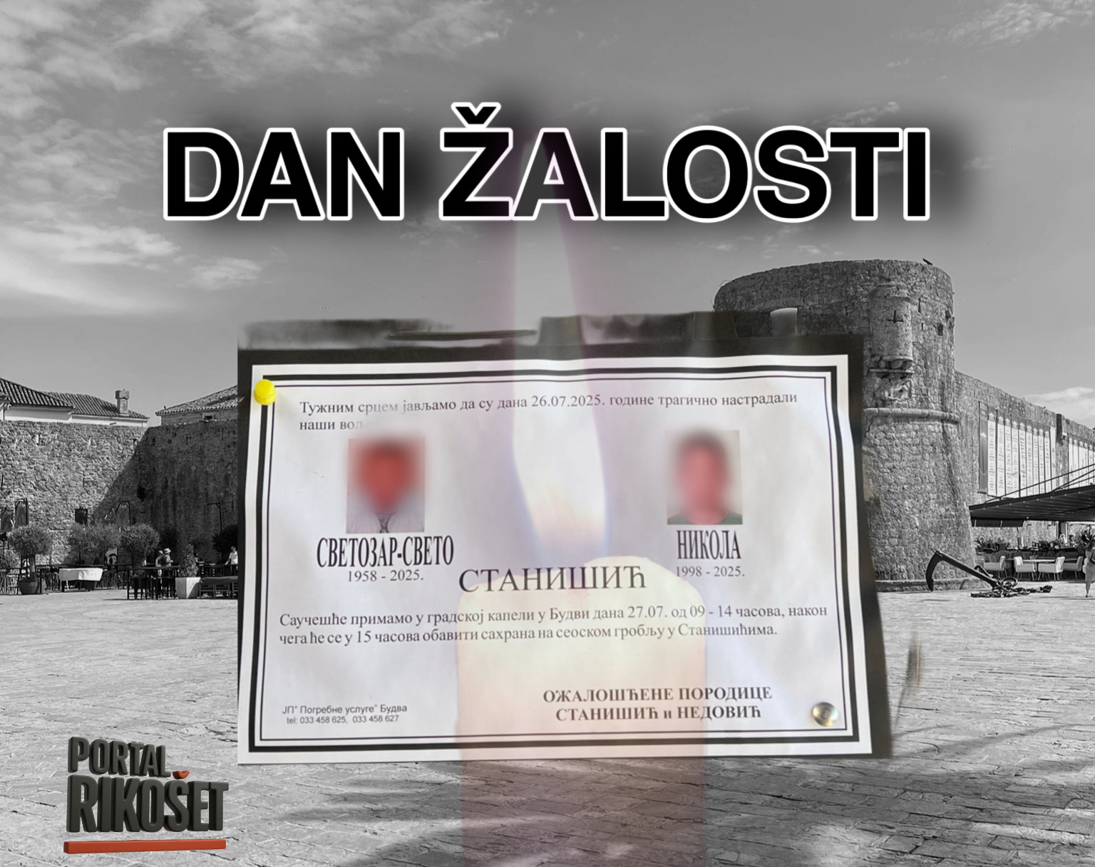 CRNI DANI U BUDVI: U porodičnom sukobu ubio brata i bratanca – proglašeni Dani žalosti: NAJNOVIJI DETALJI