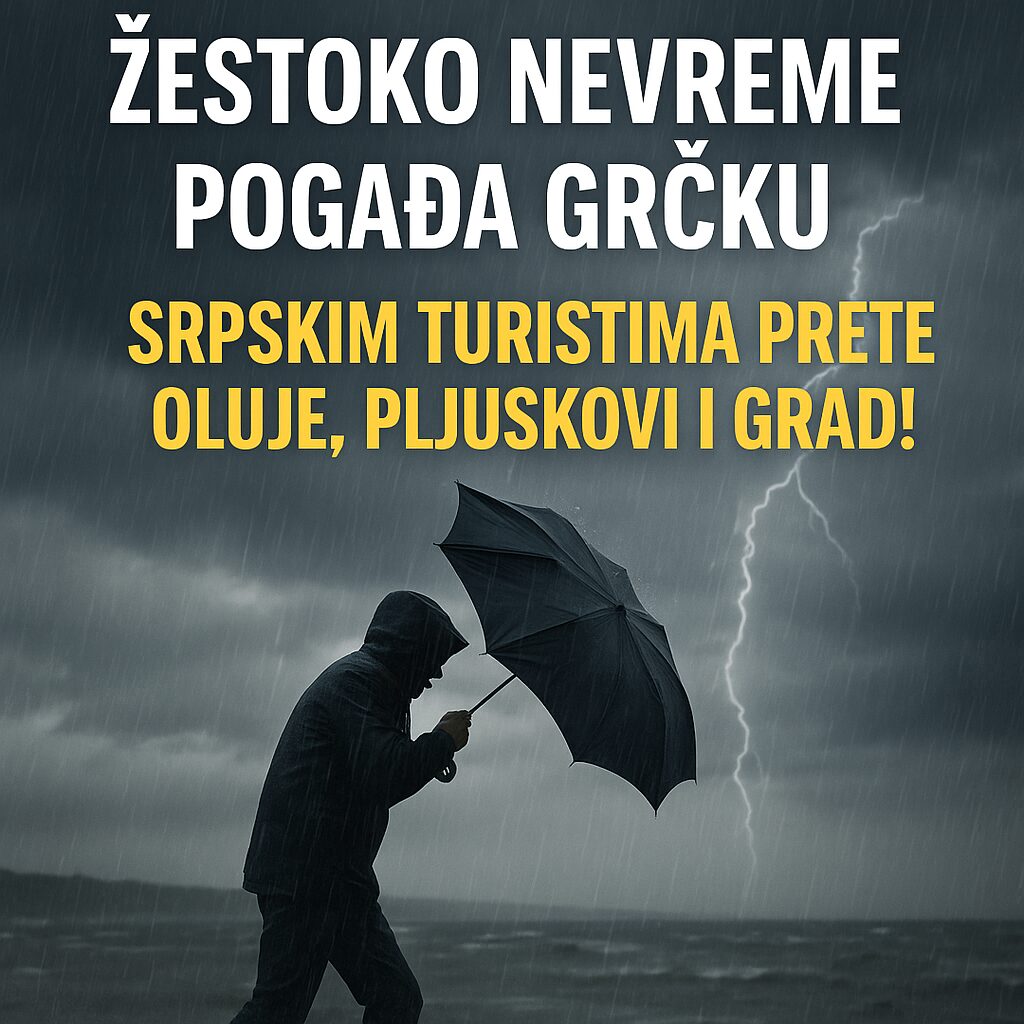 Žestoko nevreme pogađa Grčku: Srpskim turistima prete oluje, pljuskovi i grad!