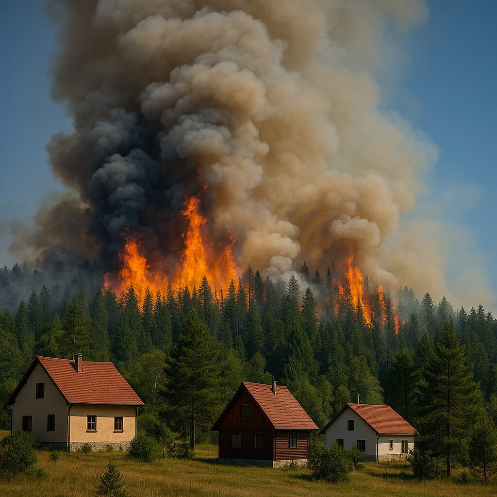 DIVČIBARE U PLAMENU: Veliki požar guta šume i vikendice u Tometinom polju!