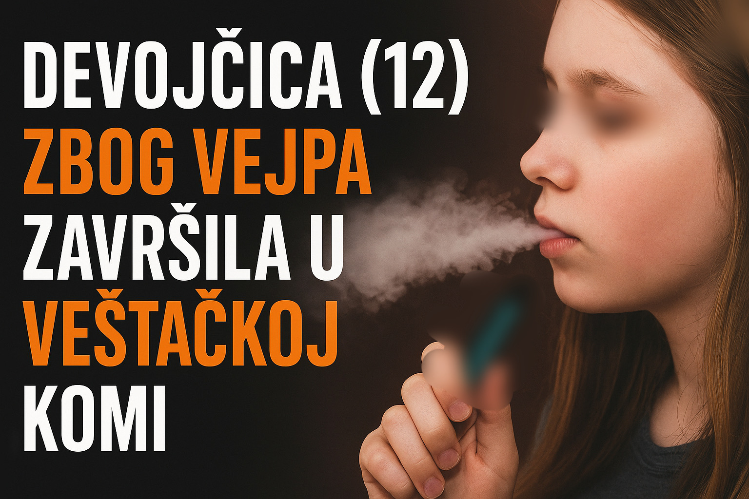 Devojčica (12) zbog vejpa završila u veštačkoj komi: Sprženi disajni putevi, lekari su se četiri dana borili za njen život