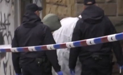 policija, požar, mesto zločina, foto:Kurir printscreen