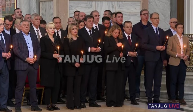 Parastos za nastradale u Novom Sadu u Hramu Svetog Save: Prisustvuje predsednik Srbije Aleksandar Vučić