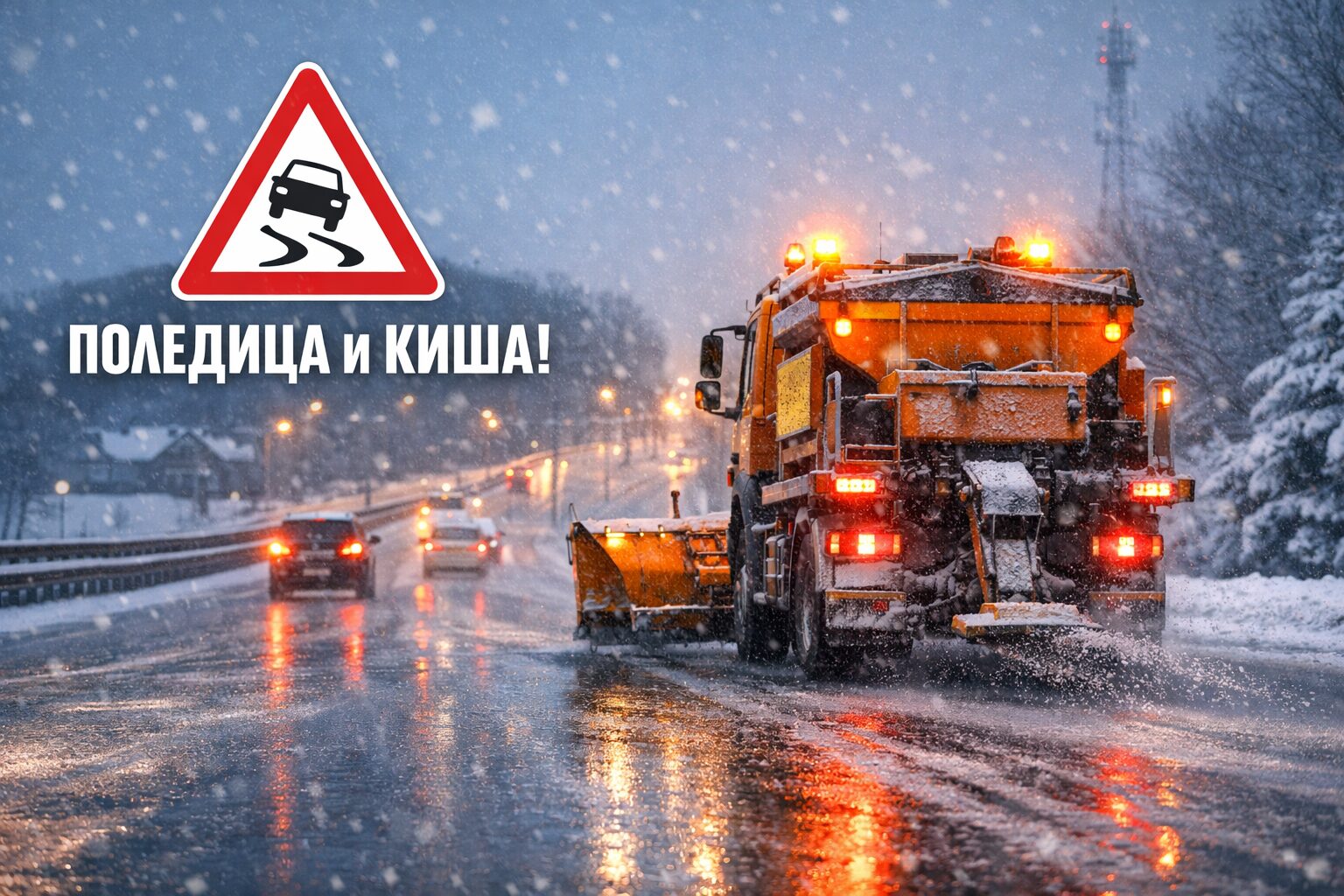 Putevi Srbije upozoravaju: Poledica zbog kiše koja će se lediti, sneg na severu i istoku zemlje
