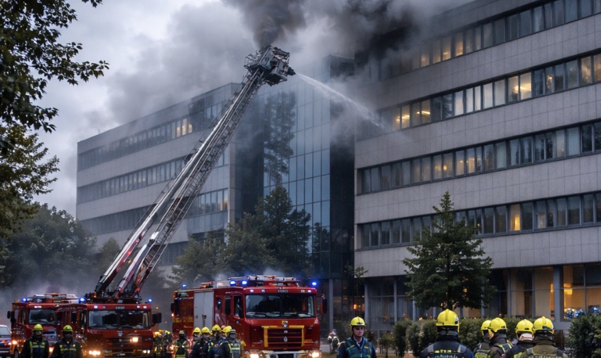 Požar u zgradi Specijalnog suda u Ustaničkoj: Vatra zahvatila više kancelarija