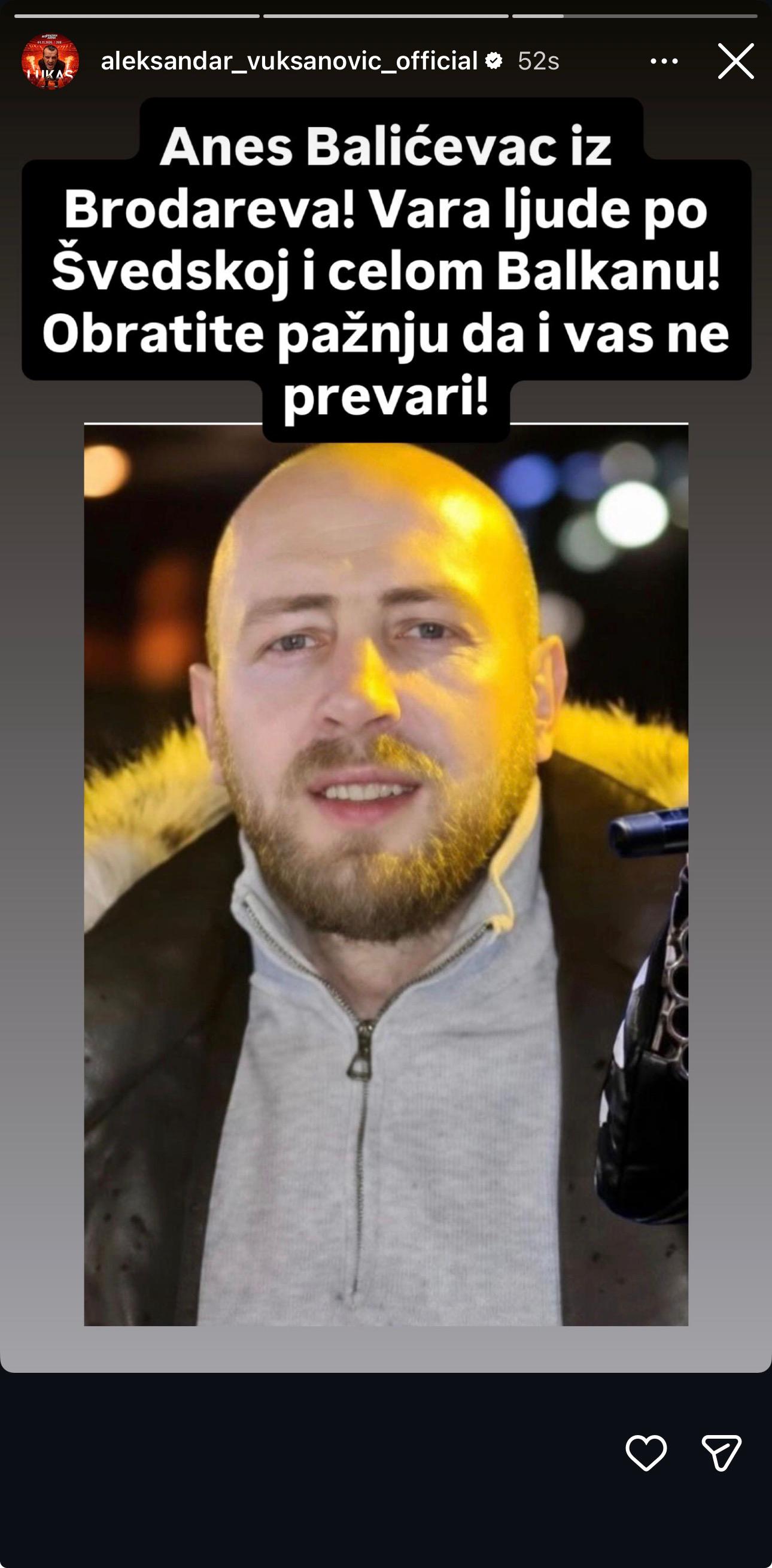 Anes Balićevac, društvene mreže